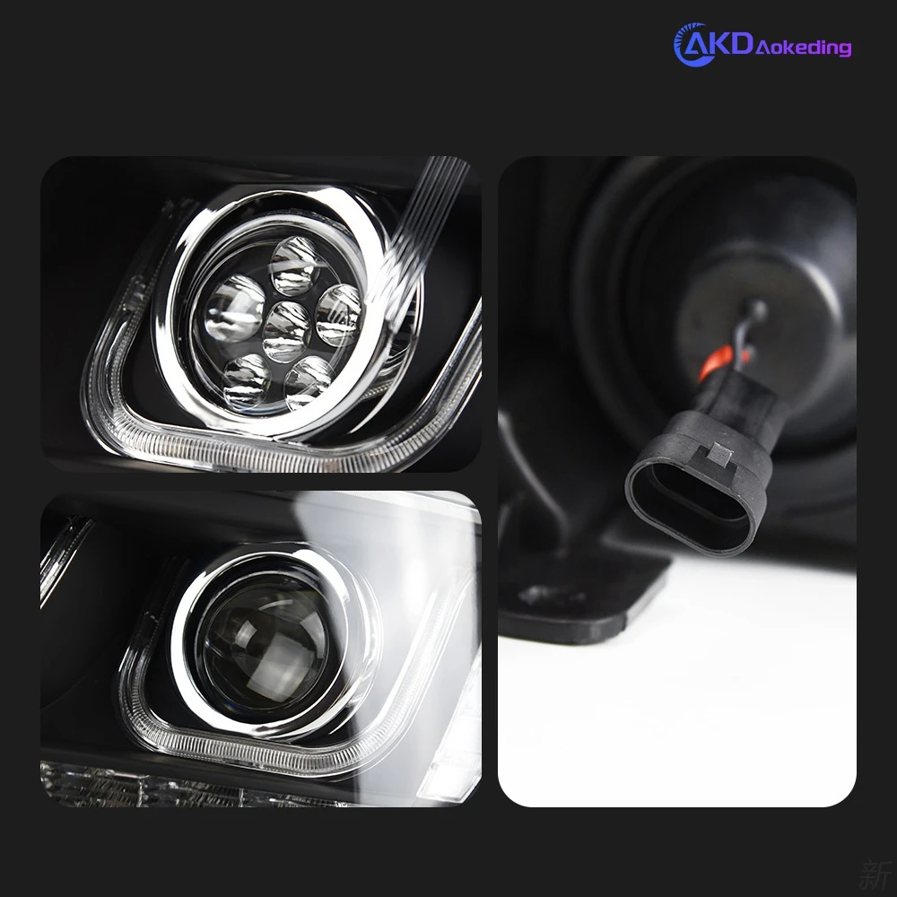 AKD Car Styling Head Lamp for Dodge JCUV Headlights 2008-2019 Journey LED Headlight DRL Freemont Angel Eye Bi Xenon Beam Accessories