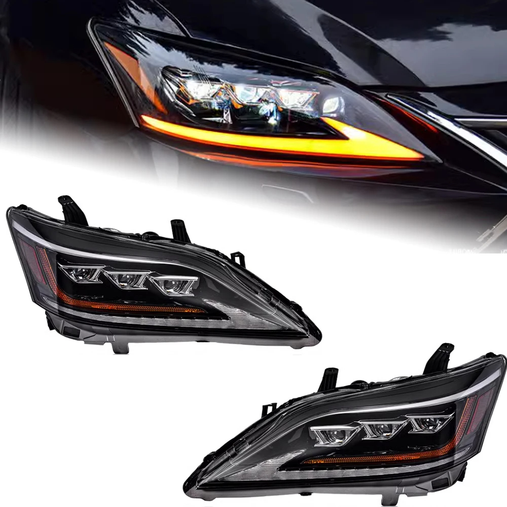 AKD Car Accessories Head Lamp for Lexus ES ES200 Headlights 2006-2012 ES300 LED Headlight ES250 DRL Signal Projector Lens auto