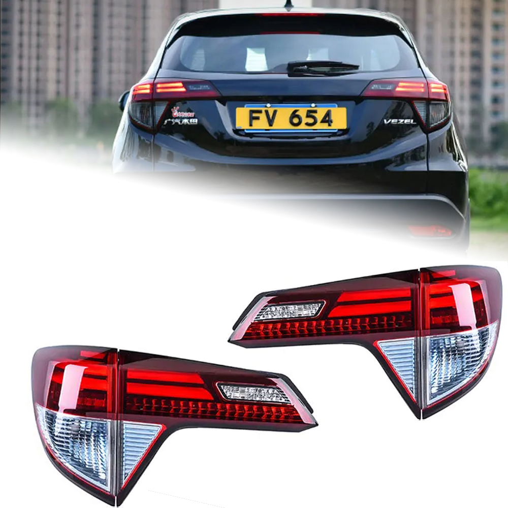 AKD Car Styling for Honda HR-V Tail Lights 2014-2021 Vezel LED Tail Lamp HRV LED DRL Signal Brake Reverse auto Accessories