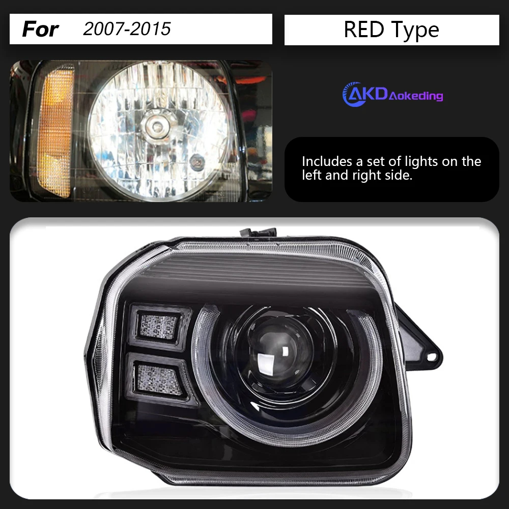 AKD Car Styling Head Lamp for Suzuki Jimny Headlights 2007-2017 Jimny LED Headlight DRL Signal Hid Bi Xenon Auto Accessories