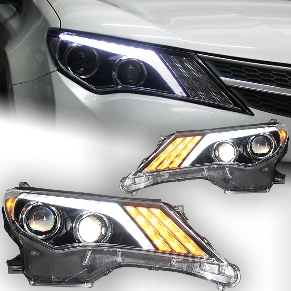 AKD Car Lights for Toyota RAV4 LED Headlight 2013-2016 Rav4 Head Lamp Front Signal DRL Hid Bi Xenon Automotive Accessories