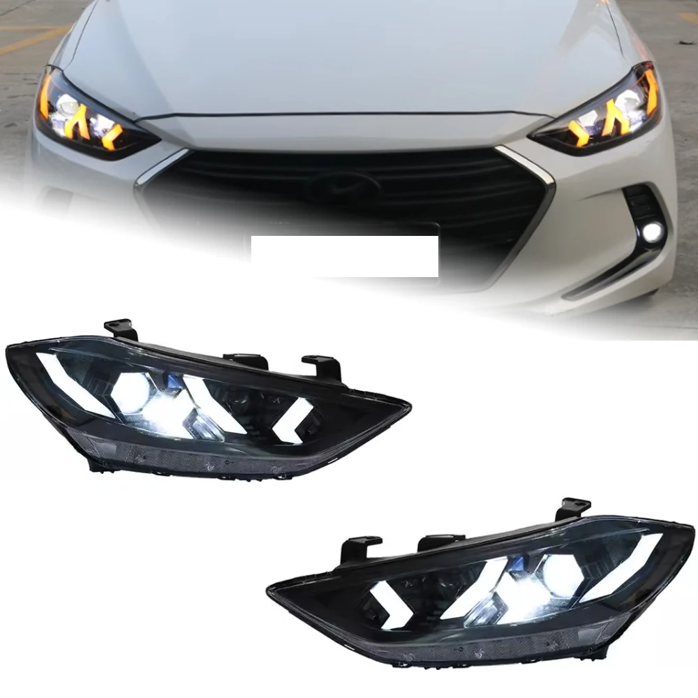 AKD Car Styling for Hyundai Elantra Headlights 2016-2020 New Elantra Headlight Brand Eagle Eye DRL Hid Bi Xenon Auto Accessories