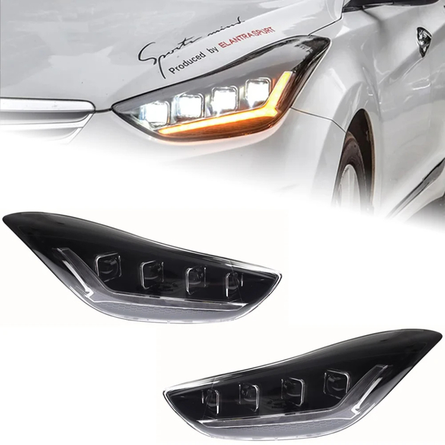 AKD Car Styling Head Lamp for Hyundai Elantra Headlights 2011-2016 Avante MD LED Headlight DRL Hid Bi Xenon Auto Accessories