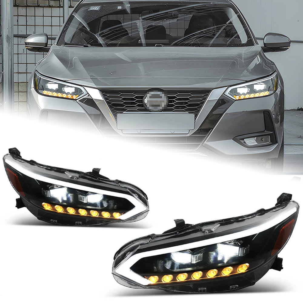 AKD Car Lights For Sylphy 2020-2022 Sentra LED Auto Headlights Assembly Upgrade Projector Lens Dynamic Lamp Tools Accessories Kit