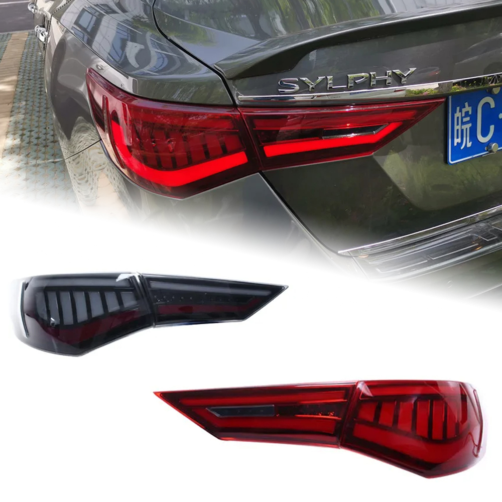 AKD Car Styling for Nissan Sylphy Tail Lights 2019-2022 New Sentra LED Tail Lamp DRL Signal Brake Reverse auto Accessories