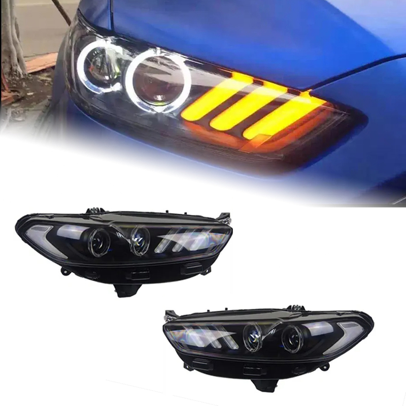 AKD Car Styling for Ford Fusion Headlight 2013-2017 Mondeo DRL Mustang Design Hid Dynamic Signal Bi Xenon LED Beam Accessories