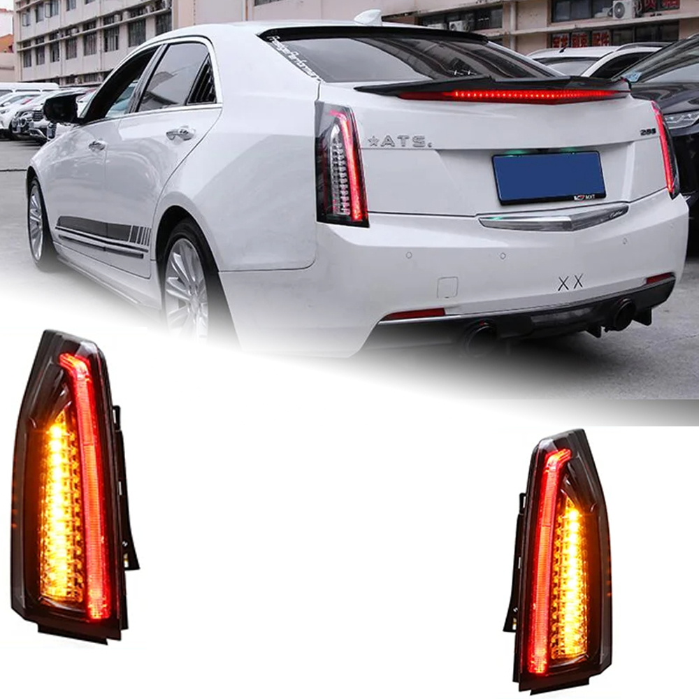 AKD Car Lights For Cadillac ATS 2014-2018 ATS-L LED Auto Taillights Assembly Upgrade Dynamic Lamp Highlight Brake Resverse Backlight