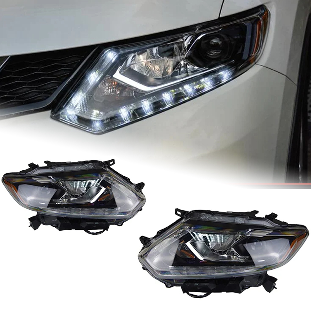 AKD Car Styling Head Lamp for Nissan X-trail Headlights 2014 Rouge LED Headlight Orignal Design DRL Hid Option Beam Accessories