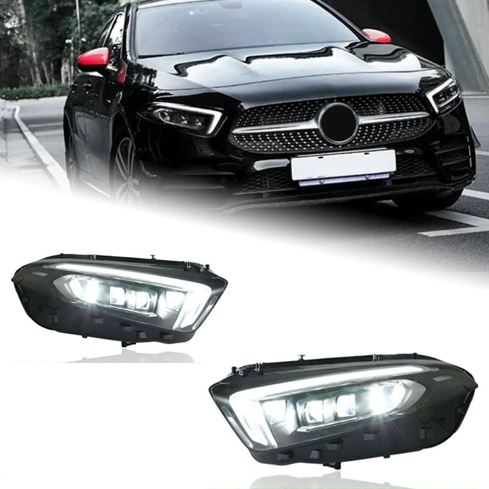 AKD Head Lamp for Benz W177 LED Headlight 2019-2021 Headlights A180 A200 A220 DRL Turn Signal High Beam Angel Eye Projector