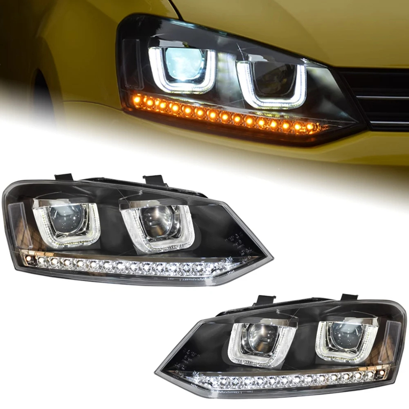 AKD Car Styling for VW Polo Headlights 2010-2017 Polo LED Headlight LED DRL Hid Head Lamp Angel Eye Bi Xenon Beam Accessories