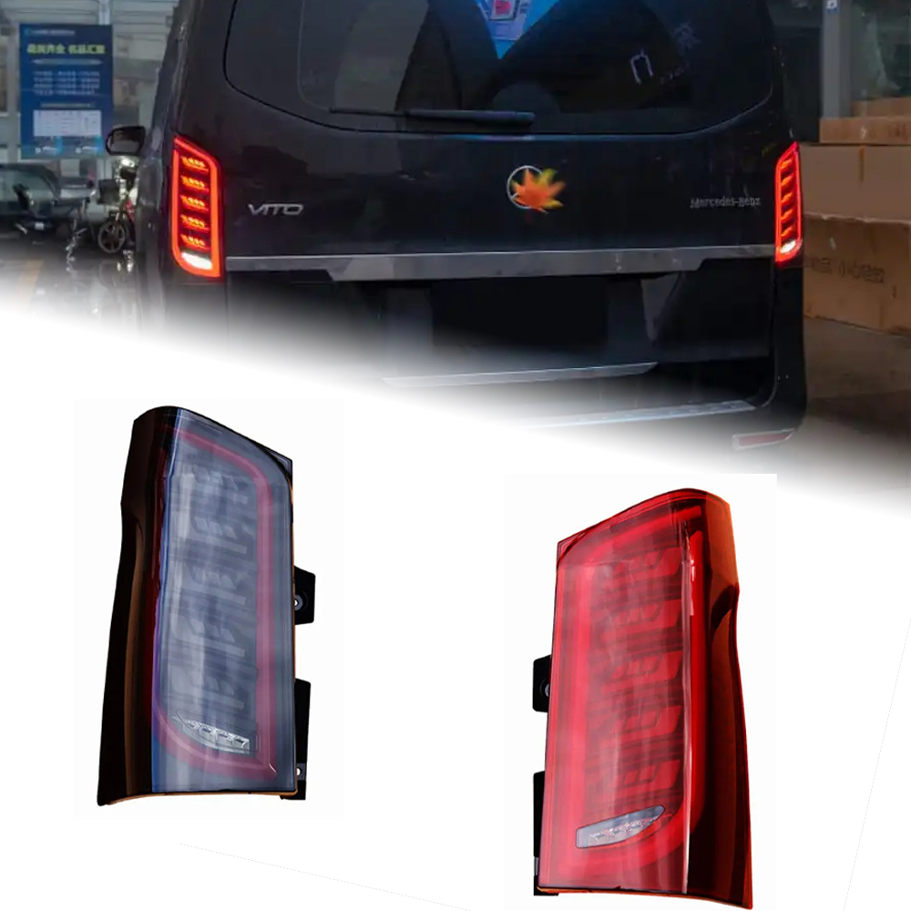 AKD Car Styling Tail Lamp for Vito Tail Lights 2014-2021 V260 LED Tail Light W447 DRL Dynamic Signal Brake Reverse auto Accessories