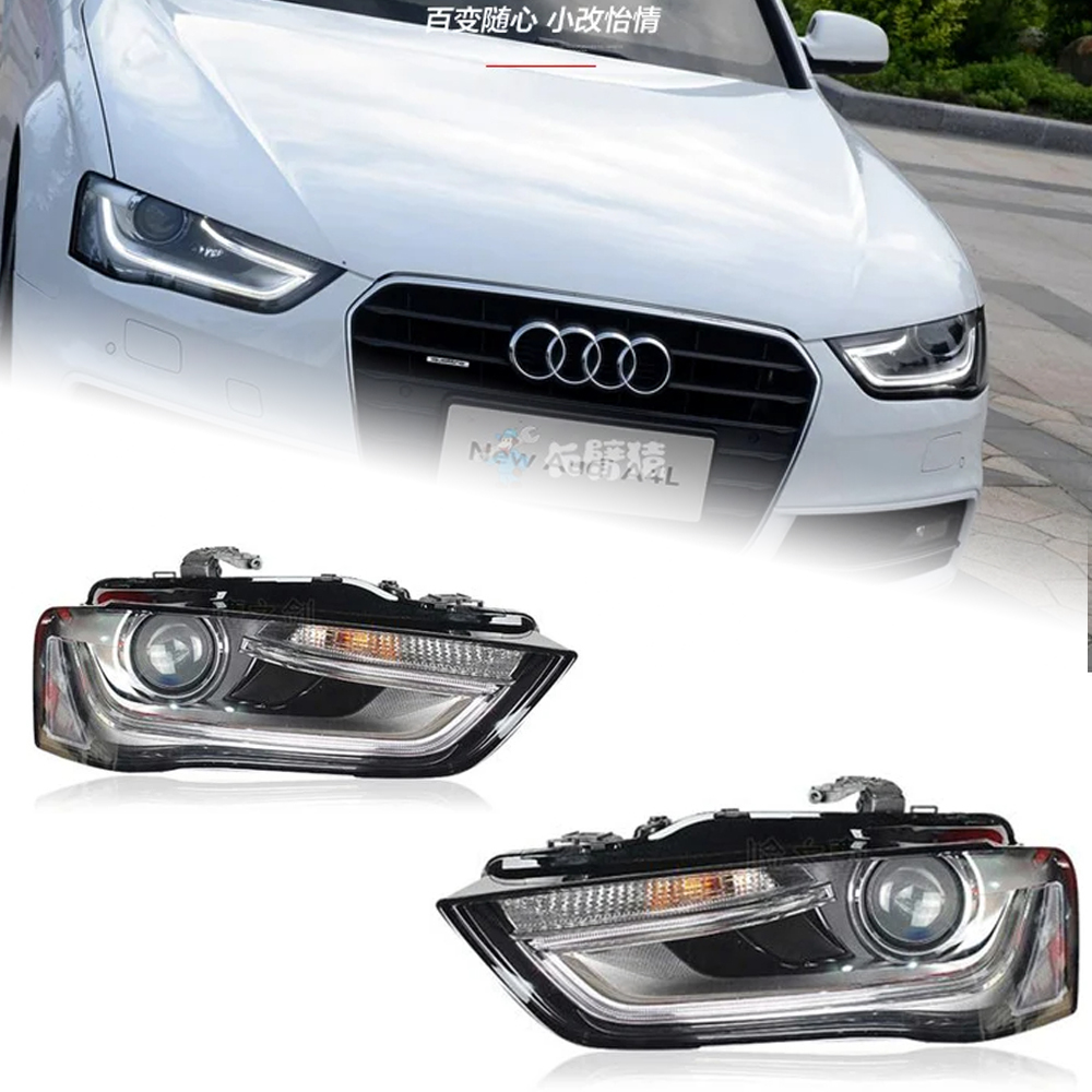 AKD Car Styling for A4 Headlights 2013-2016 A4L RS4 Sedan Headlight DRL Hid Head Lamp Angel Eye Bi Xenon Beam Accessories