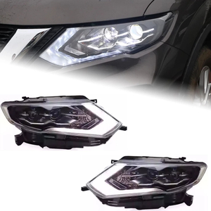 AKD Car Styling Head Lamp for Nissan X-trail LED Headlight 2017-2020 Rouge Headlight OEM Design DRL LED Beam Automotive Accessories