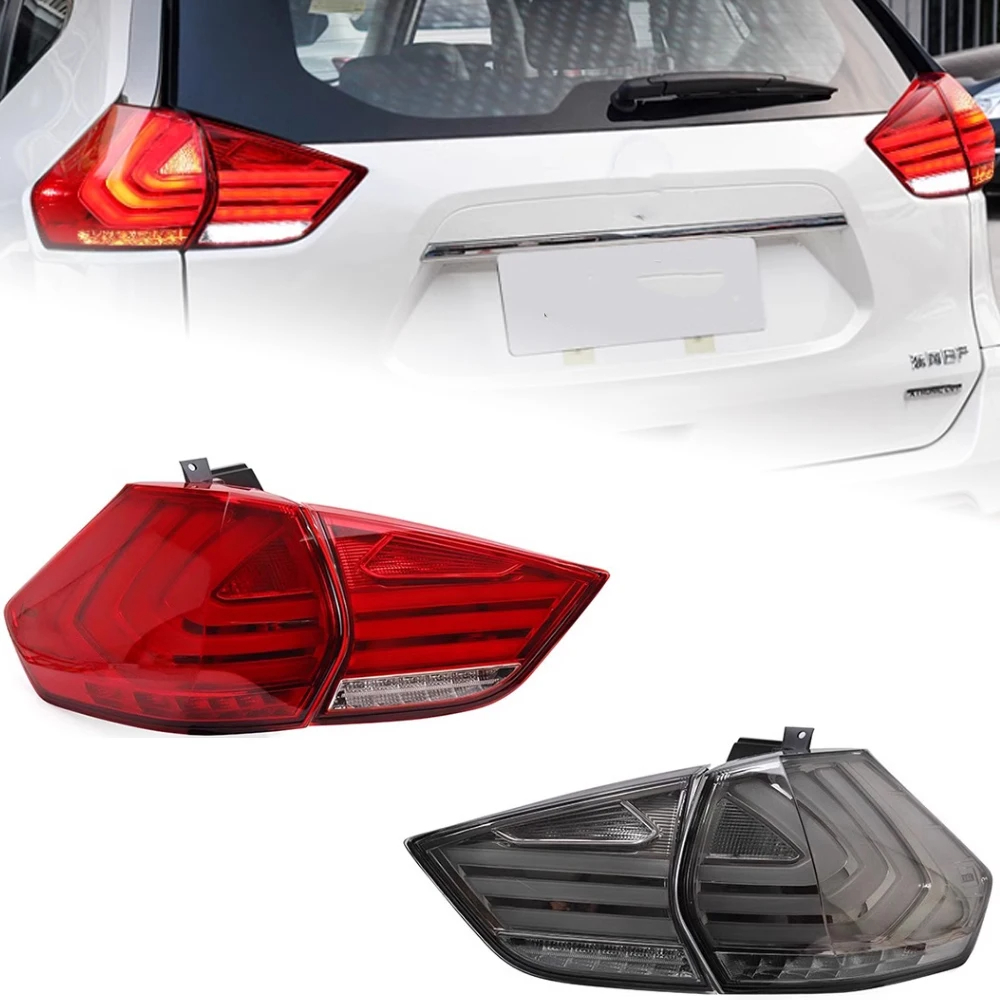 AKD Car Styling for Nissan X-trail Tail Lights 2014-2017 Rouge LED Tail Lamp DRL Signal Brake Reverse auto Accessories