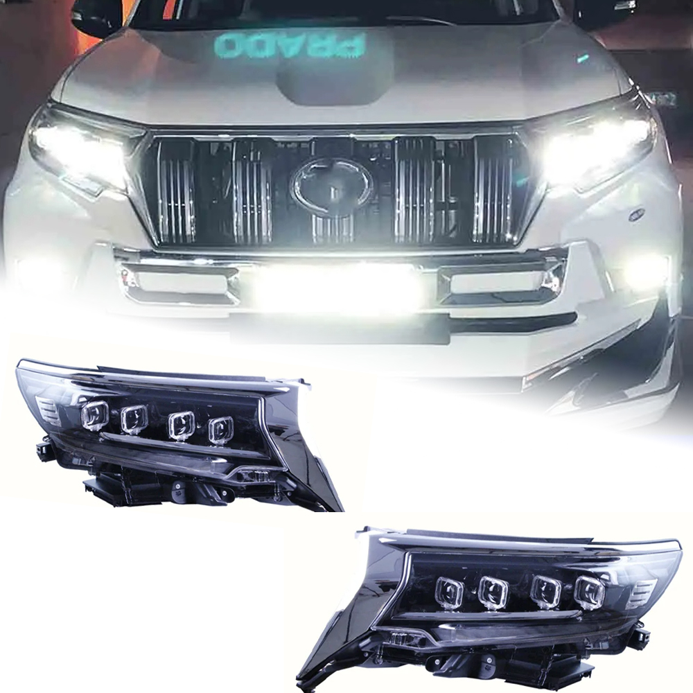 AKD Head Lamp for Toyota Prado LC200 LED Headlight 2017-2021 Headlights Prado DRL Turn Signal High Beam Angel Eye Projector Lens