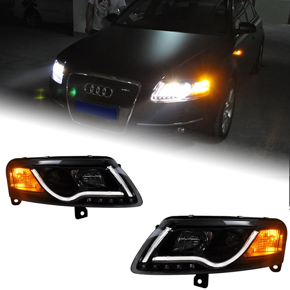 AKD Car Styling for A6 Headlights 2005-2011 A6 C5 C6 Taiwan Sonar LED Headlight LED DRL Hid Bi Xenon Head Lamp Auto Accessories