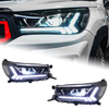 AKD Car Lights For Toyota Hilux Revo Rocco Vigo 2015-2021 LED Auto Headlights Assembly Upgrade Bicofal Lens Signal Lamp Tool Accessories