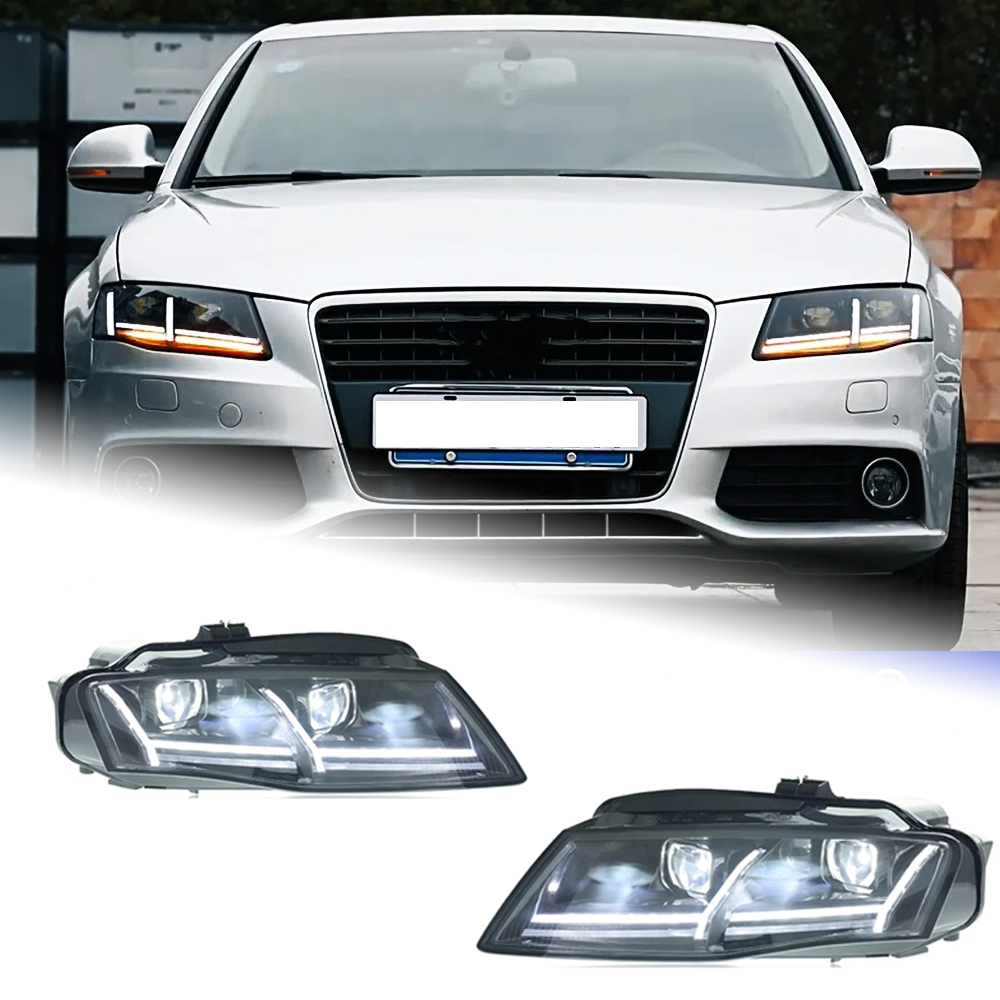 AKD Head Lamp for Audi A4 A4L B8 LED Headlight 2009-2012 Headlights A4L DRL Turn Signal High Beam Angel Eye Projector Lens