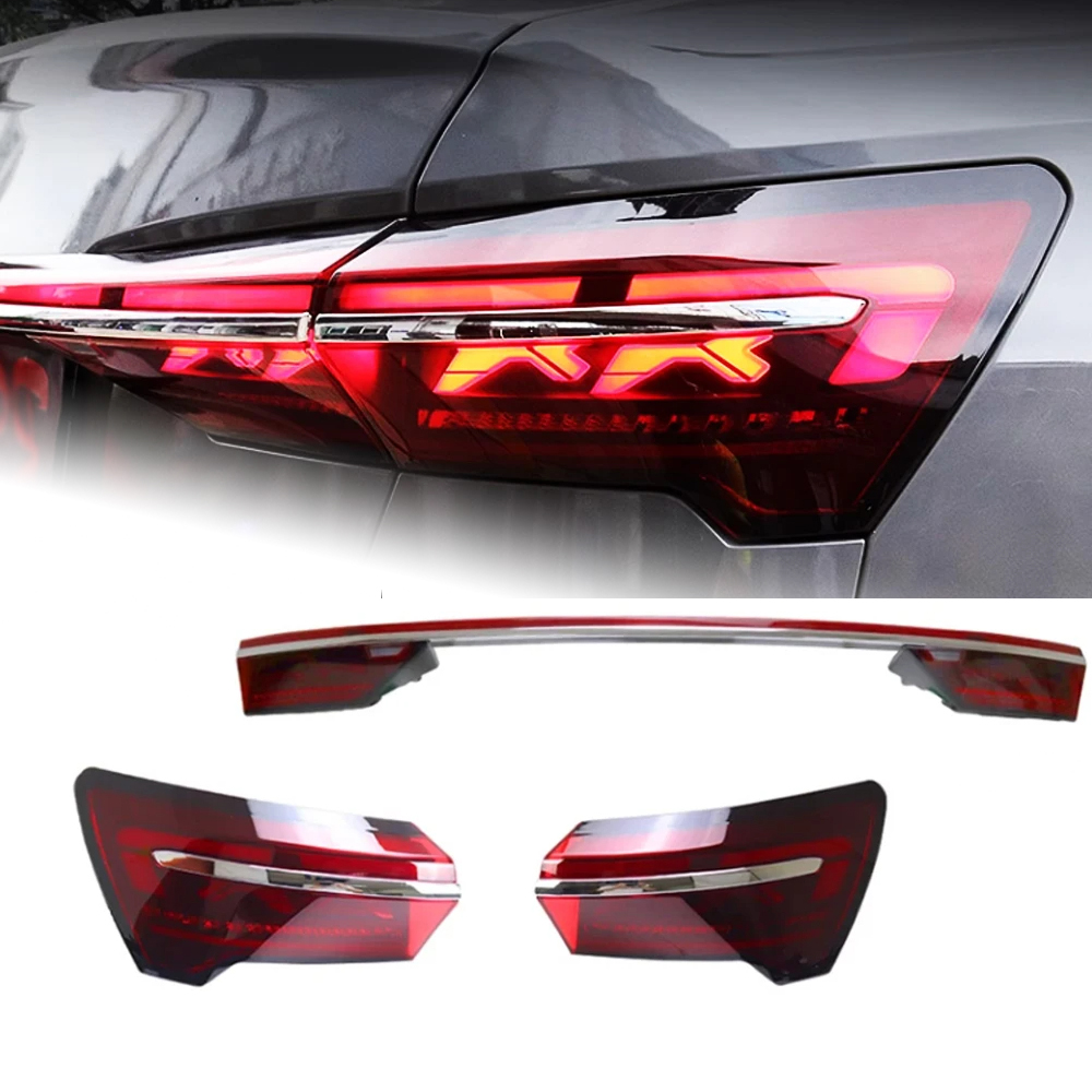 AKD Tail Lamp for Audi A6 A6L C8 LED Tail Light 2018-2021 A6 Rear Fog Brake Turn Signal Automotive Accessories