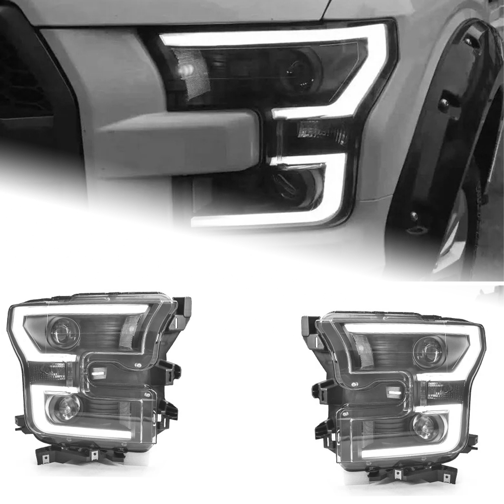 AKD Car Lights for Ford Raptor Tremor F150 2015-2019 F-150 Pick-up LED Auto Headlight Upgrade Bicofal Lens Signal Lamp Accessories