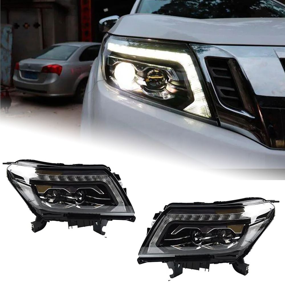 AKD Car Styling for Navara Headlights 2015-2019 NP300 Frontier LED Headlight Head Lamp Signal DRL Hid Bi Xenon Auto Accessories