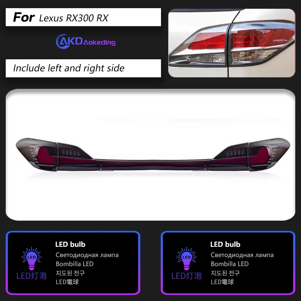 AKD Car Styling for Lexus RX300 RX LED Tail Light 2009-2015 RX270 RX350 Rear Fog Brake Turn Signal auto Accessories