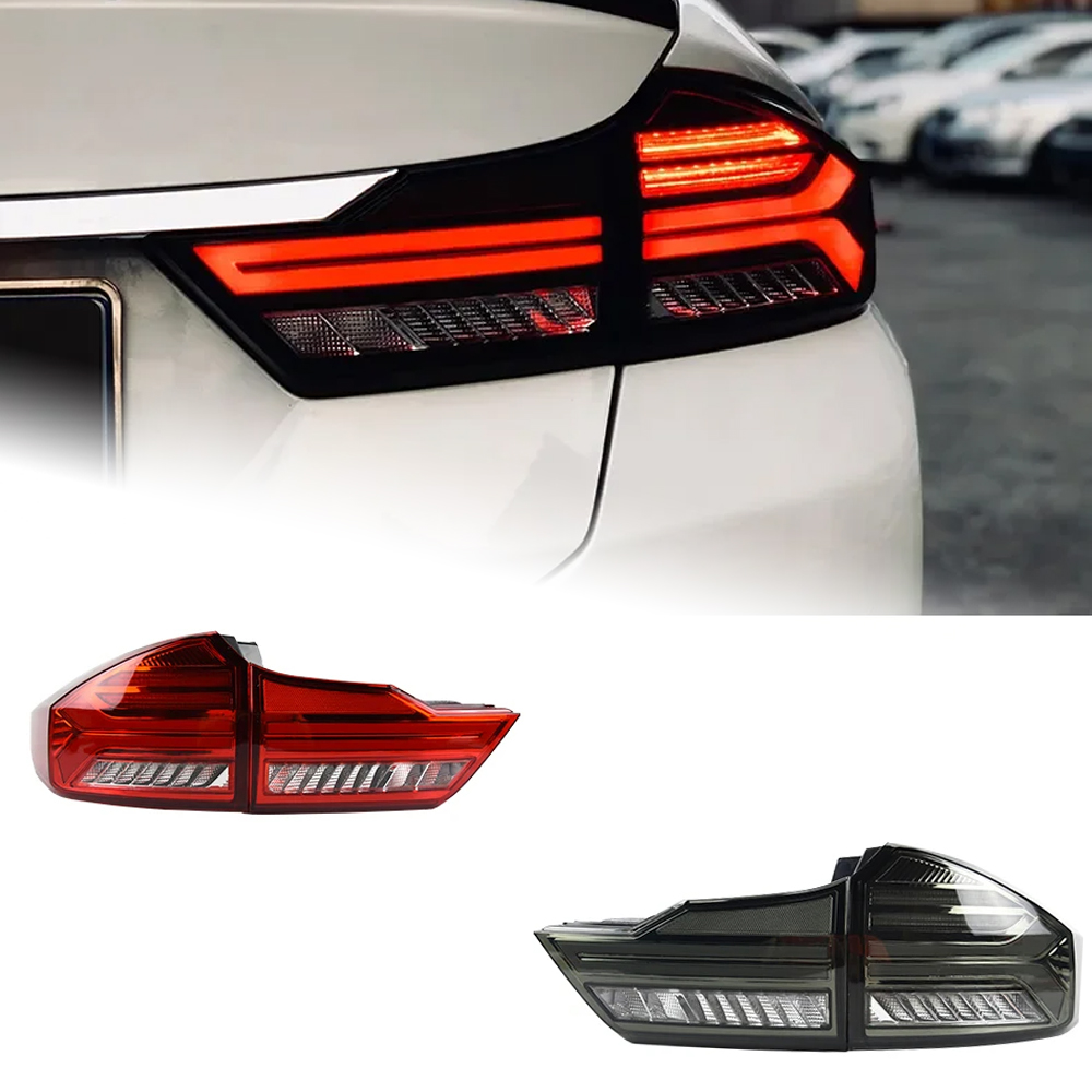 AKD Car Styling for Honda City Tail Light 2015-2019 City LED Tail Lamp LED DRL Dynamic Signal Brake Reverse auto Accessories