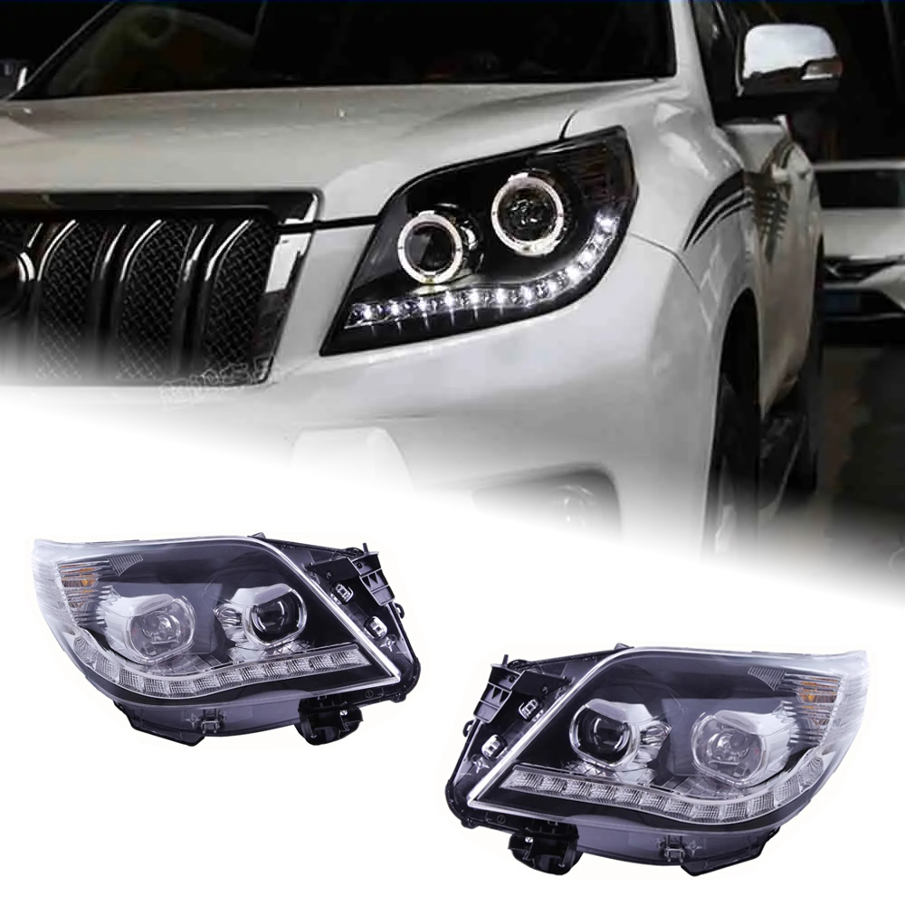 AKD Head Lamp for Toyota Prado LED Headlight 2010-2013 Headlights Prado DRL Turn Signal High Beam Angel Eye Projector Lens