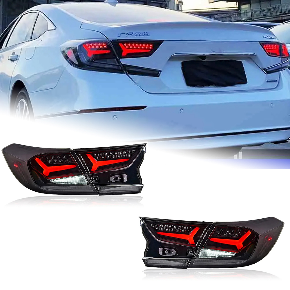 AKD Car Lights For Honda Accord X 10th 2018-2021 LED Auto Taillights Assembly Upgrade Lamborghini Design Dynamic Lamp Tools Accessories