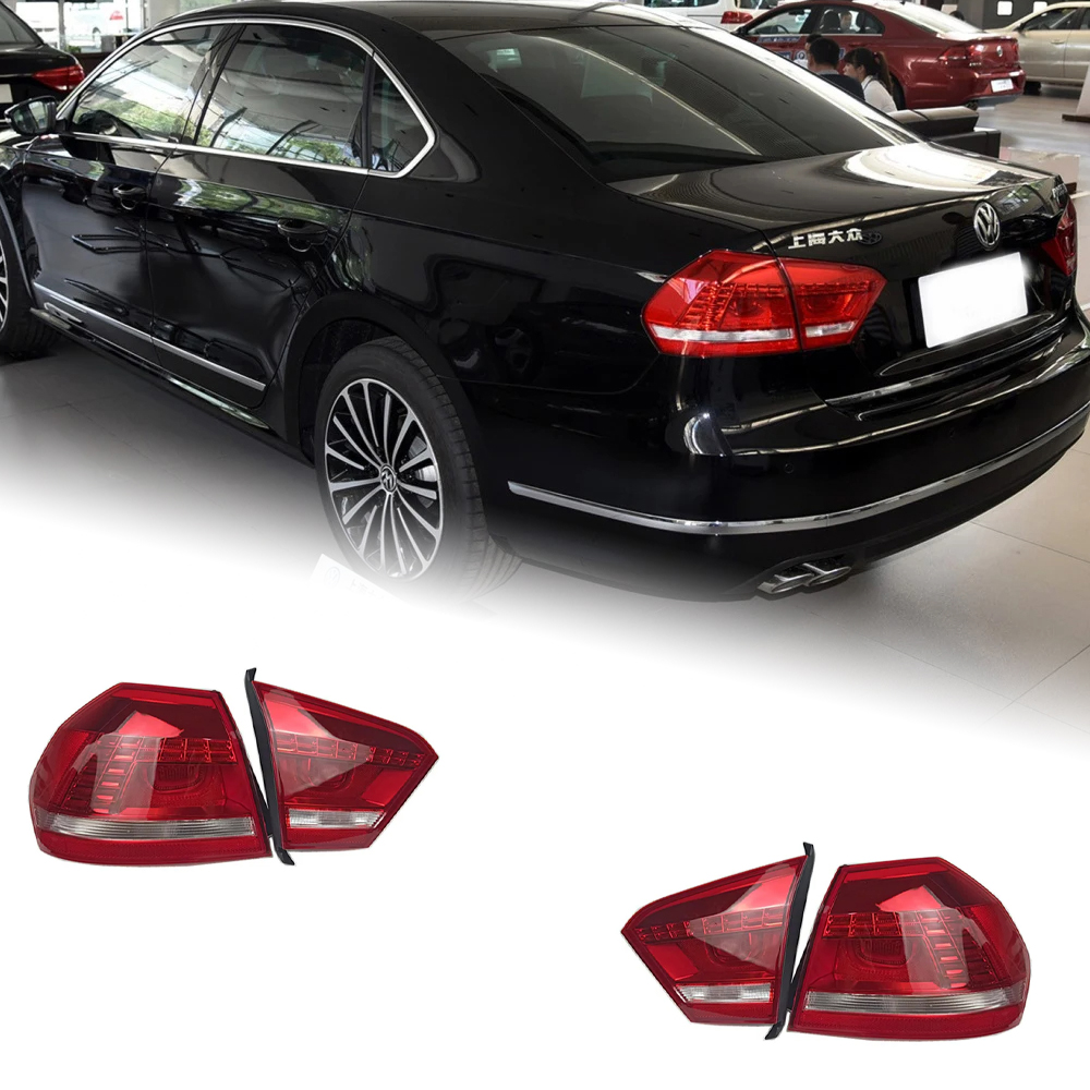 AKD Car Styling for VW Passat B7 Tail Lights 2012-2015 Passat US Version LED Tail Lamp DRL Dynami Signal Brake auto Accessories