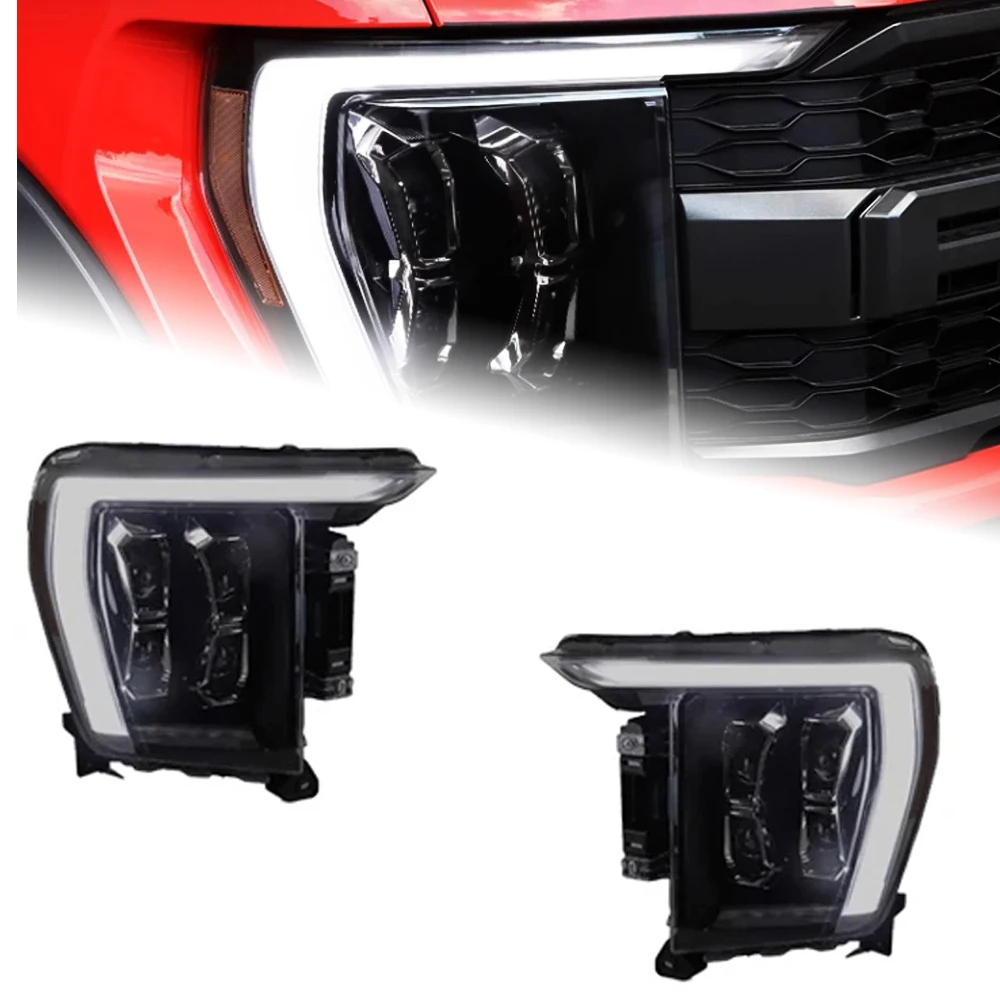 AKD Car Styling for Ford F-150 Raptor LED Headlight 2021-2023 Headlights F150 DRL Turn Signal High Bea Bi Xenon Beam Accessories