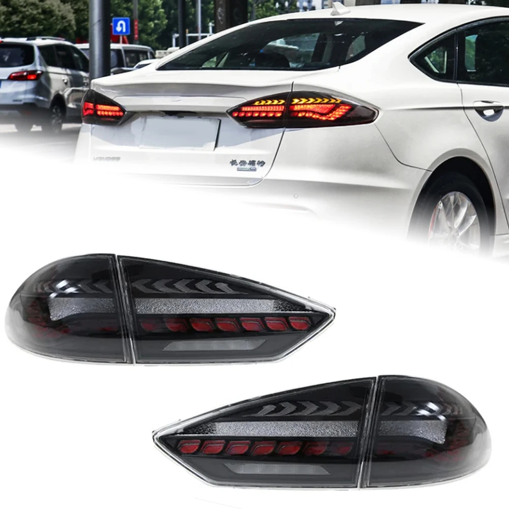 AKD Car Stylingfor Ford Mondeo LED Tail Light 2019-2021 Fusion Tail Lights Rear Fog Brake Turn Signa Auto Accessories