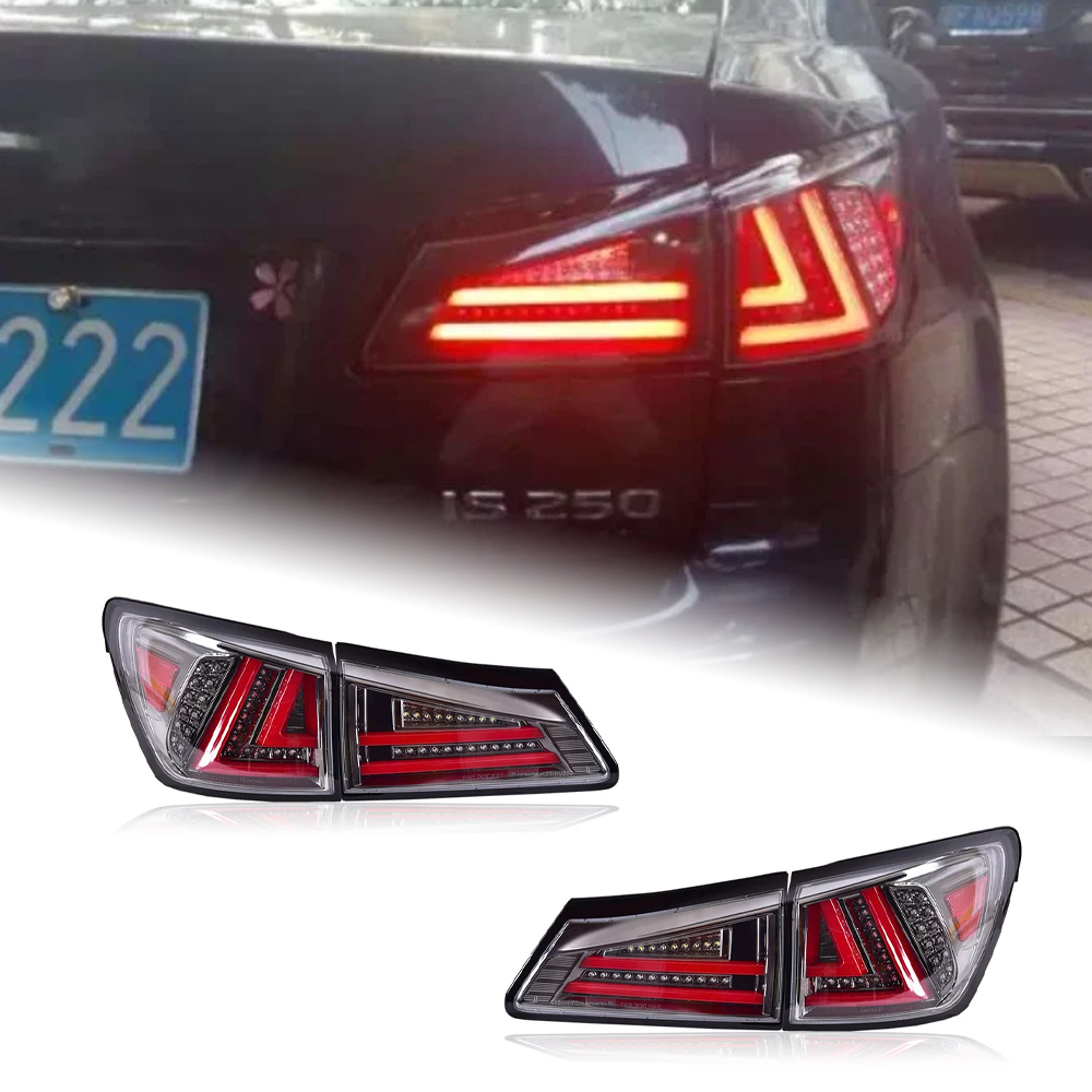 AKD Tail Lamp for Lexus is250 LED Taillight 2006-2012 is300 is350 Rear Fog Brake Turn Signal Automotive Accessories