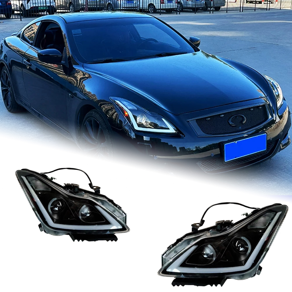 AKD Head Lamp for Infiniti G37 LED Headlight 2006-2012 Headlights Q60 DRL Turn Signal High Beam Angel Eye Projector Lens