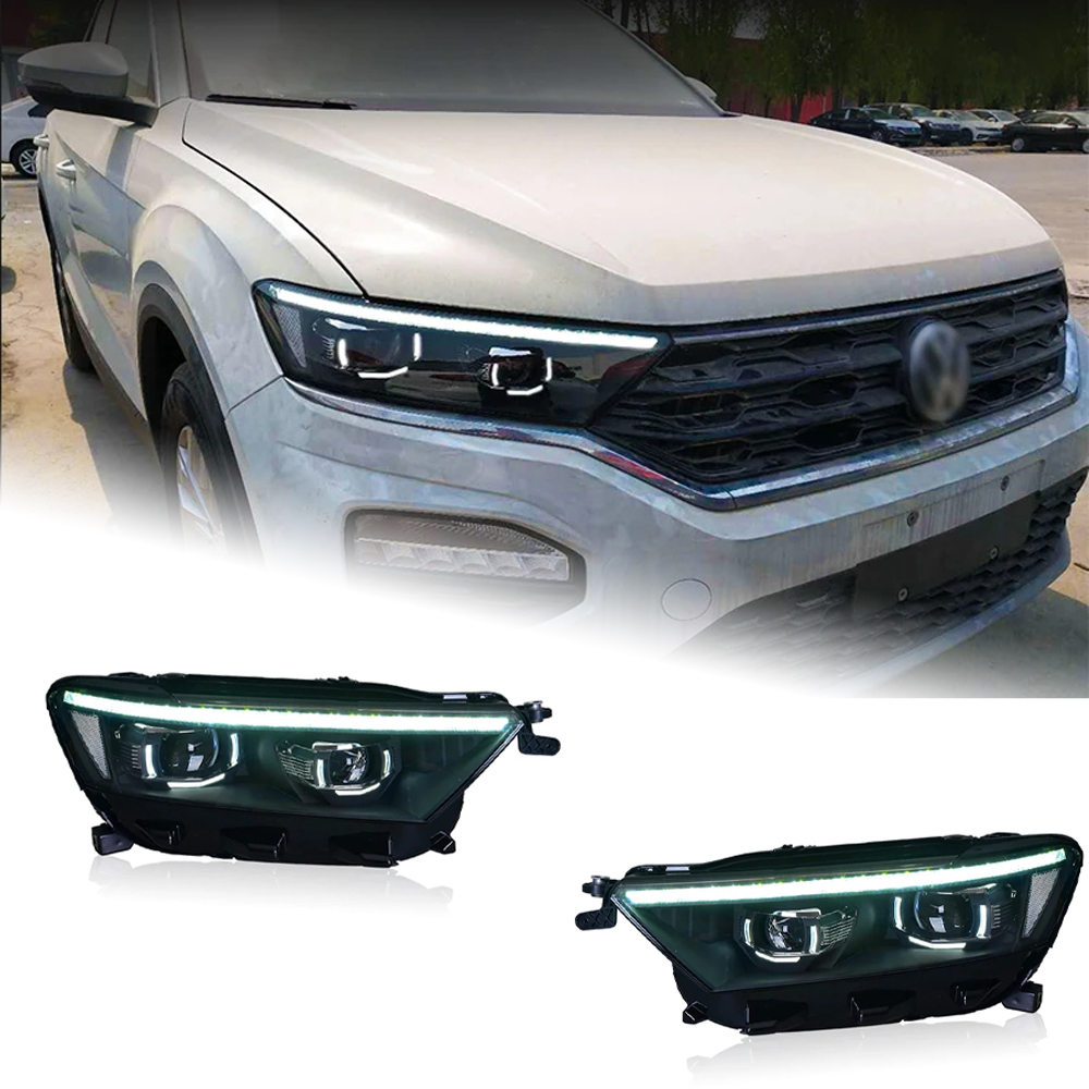 AKD Car Styling for VW T-ROC Headlights 2017-2020 T-ROC LED Headlight Dynamic Signal Led Projector Lens DRL Auto Accessories