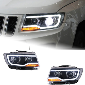 AKD Head Lamp for Grand Cherokee LED Headlights 2011-2016 Headlights Compass DRL Turn Signal High Beam Angel Eye Projector Lens