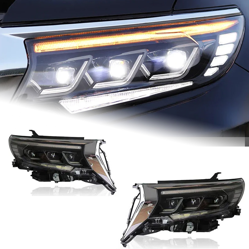 AKD Car Styling Head Lamp for Toyota Prado Headlights 2018-2022 New Prado LED Headlight DRL All LED Light Automotive Accessories