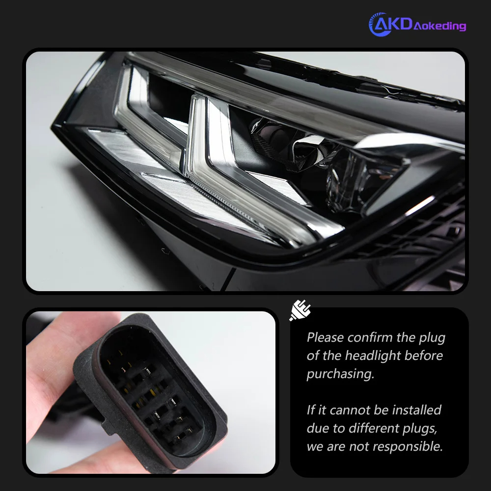 AKD Car Styling Headlights for Audi Q5 LED Headlight 2009-2018 Head Lamp DRL Signal Projector Lens Automotive Accessories