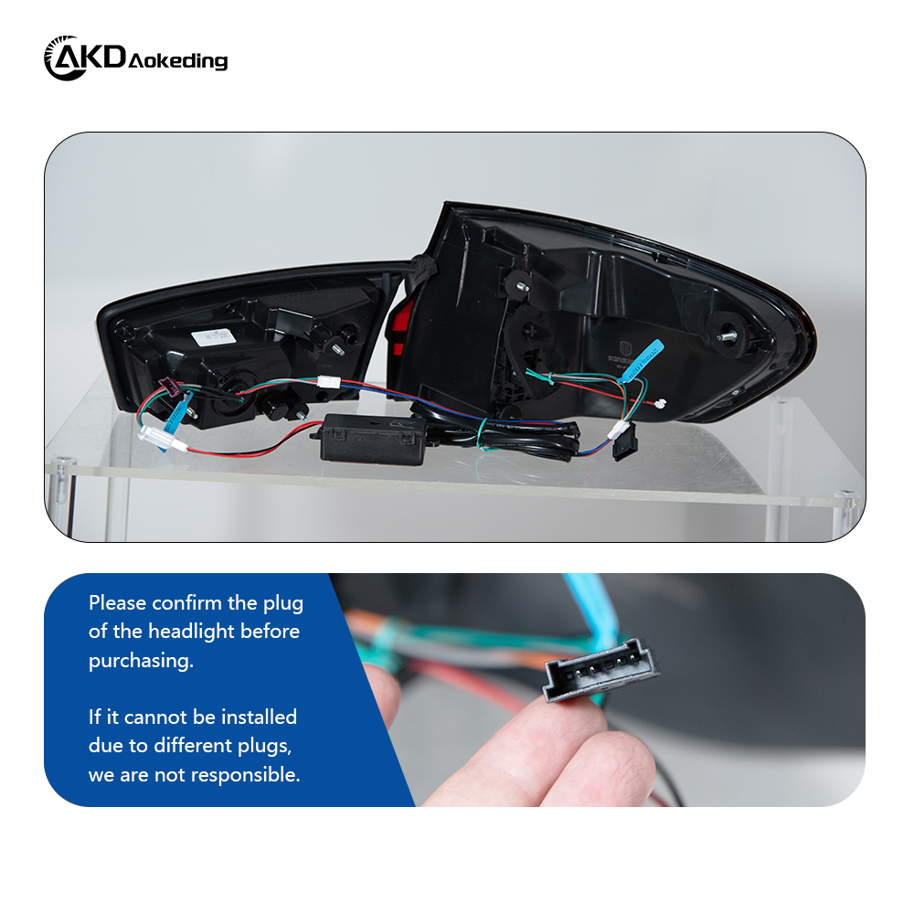 AKD Taillight Assembly for 2011-2017 BMW 5 Series F11 Touring Taillight Upgrade, G Series LED Rear Taillights with Sequential Lighting.