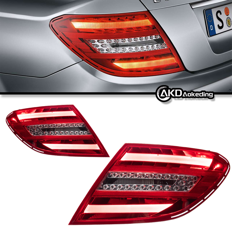 AKD Tail Light for Benz W204 C200 2007-2013 C300 C260 Taillights Rear Lamp LED DRL Running Signal Brake Reversing Parking light Facelift