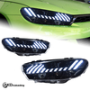 AKD headlight assembly for Volkswagen Scirocco 2009-2017 models, retrofitting with LED daytime running lights and sequential turn signals.