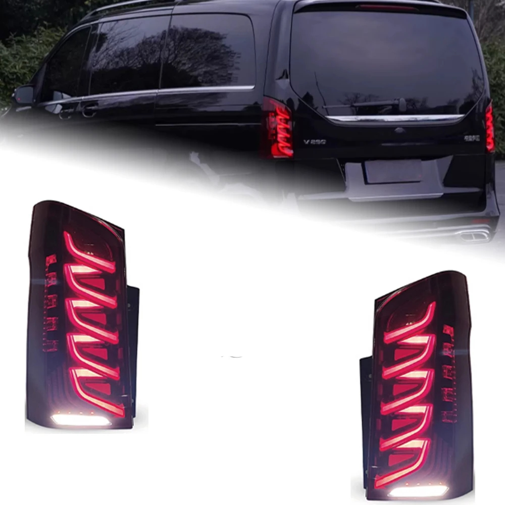 AKD Car Styling Parts for Benz Vito Tail Light 2014-2020 W447 LED Tail Lamp DRL Turn Dynamic Signal Brake Reverse Auto Accessories