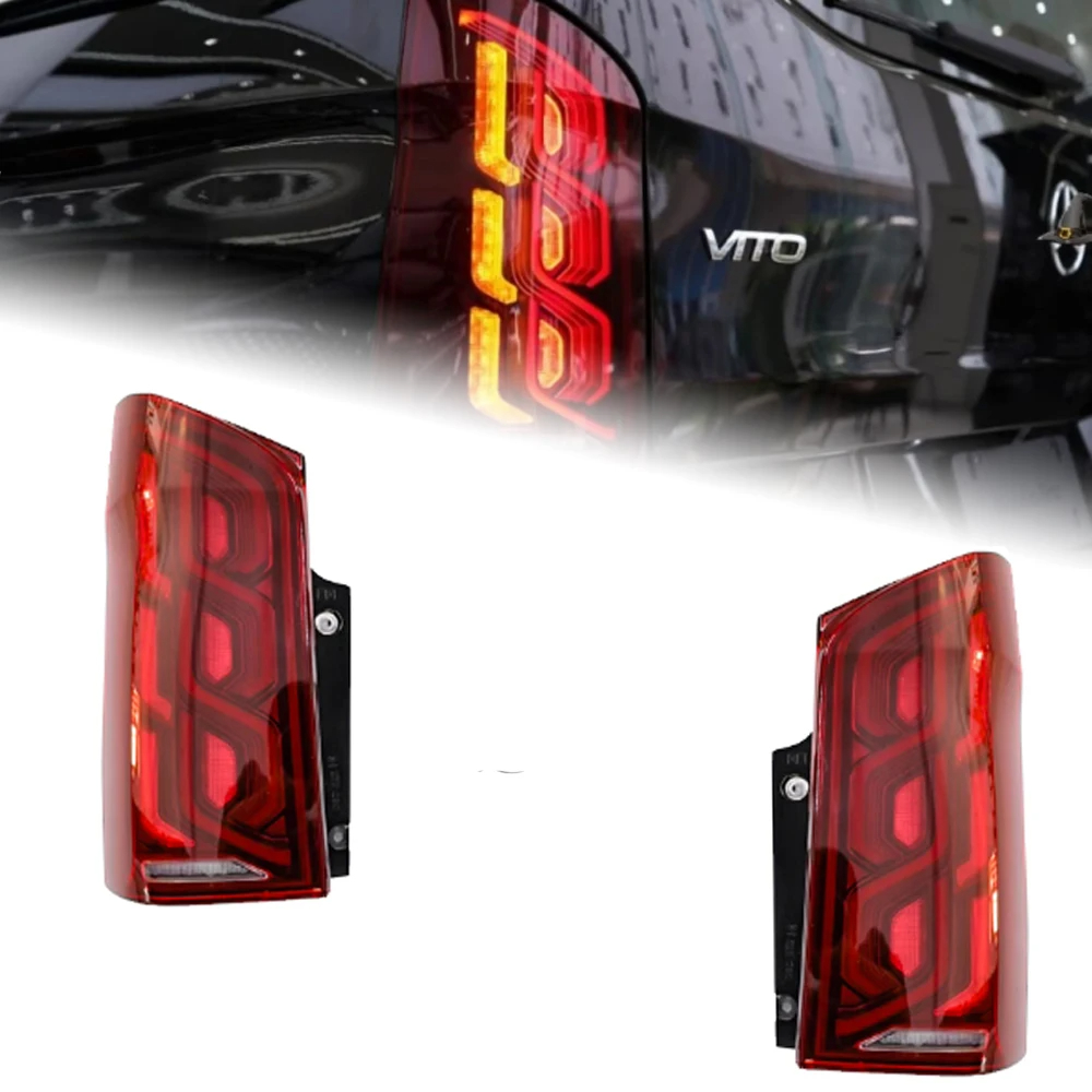 AKD Car Styling for Benz Vito Tail Light 2014-2020 W447 LED Tail Lamp DRL Turn Dynamic Signal Brake Reverse Auto Accessories