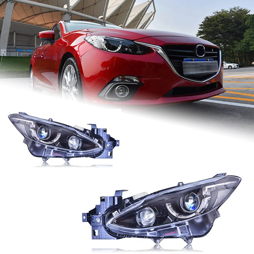 AKD Car Styling for Mazda 3 Axela LED Headlight 2014-2016 New Mazda3 LED DRL Hid Head Lamp Angel Eye Bi Xenon Accessories