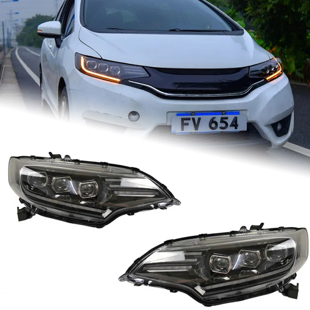 AKD Car Styling Head Lamp for Honda Fit Headlights 2014-2018 New Jazz All LED Headlight LED DRL Hid Bi Xenon Auto Accessories