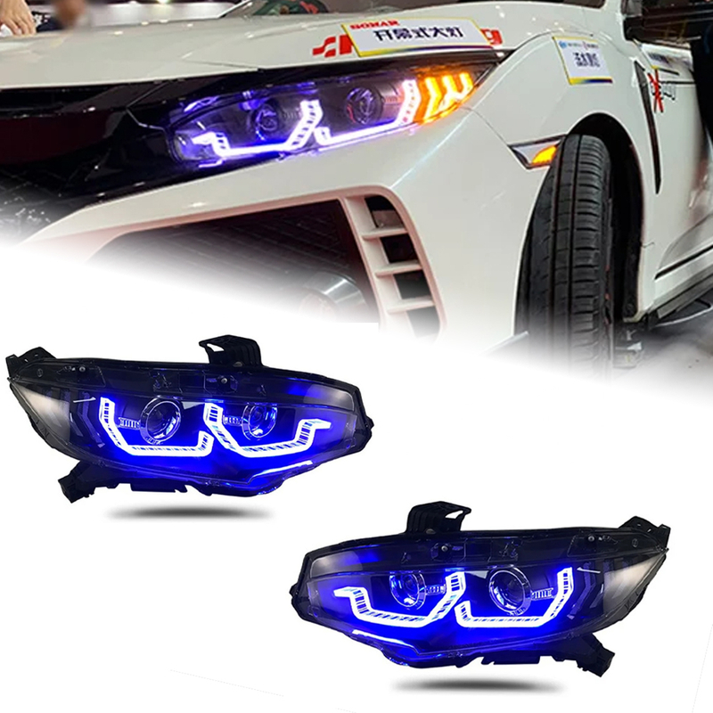 AKD Car Styling for Honda CIVIC X G10 LED Headlight 2016-2020 Civic X LED Headlight LED DRL Hid Head Lamp Angel Eye Bi Xenon Accessories