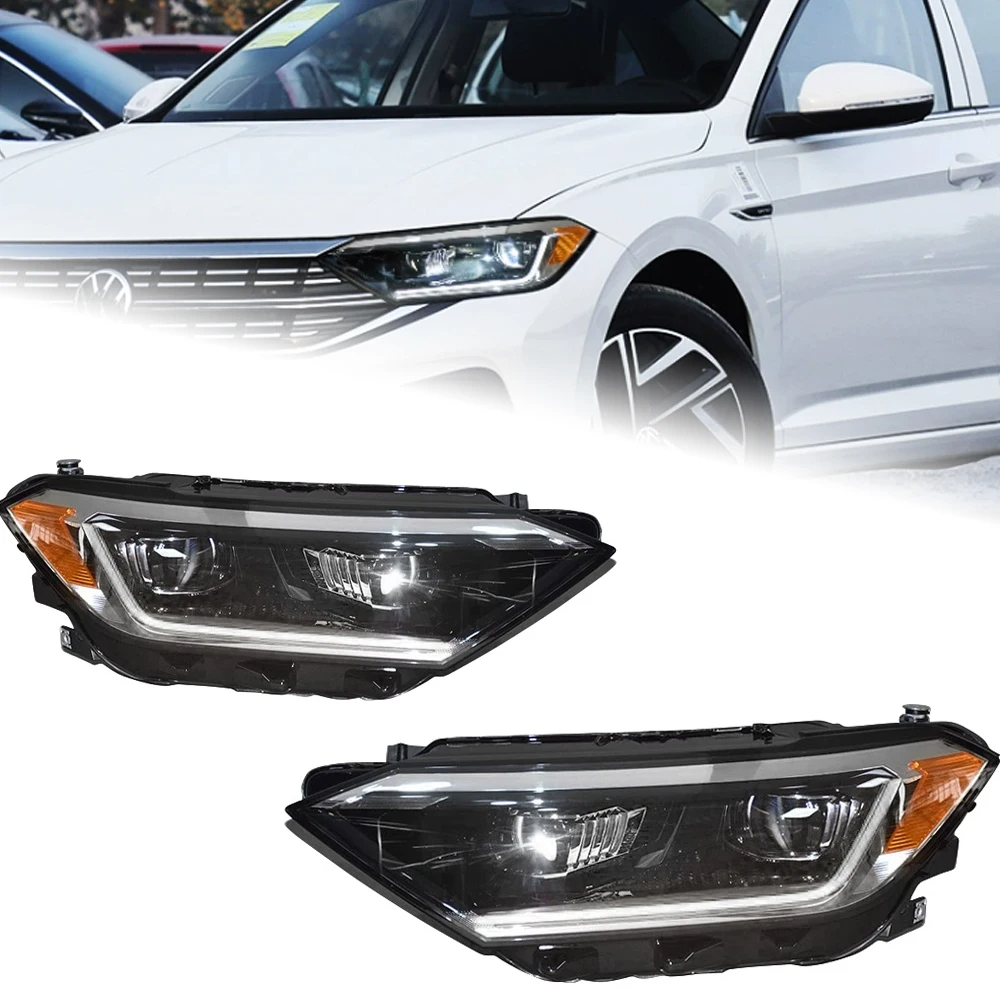 AKD Car Styling for VW Jetta Sagitar Headlights 2019-2023 Jetta mk7 LED Headlight Design Led Drl Hid Bi Xenon Auto Accessories