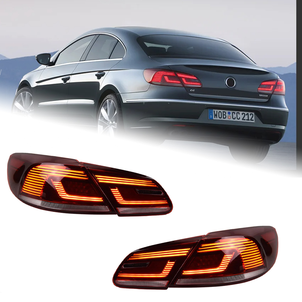 AKD Car Lights for VW CC 2013-2017 LED Auto Taillight Assembly Upgrade AKD Original Design Rear Lamp Dynamic Backlight Accessories