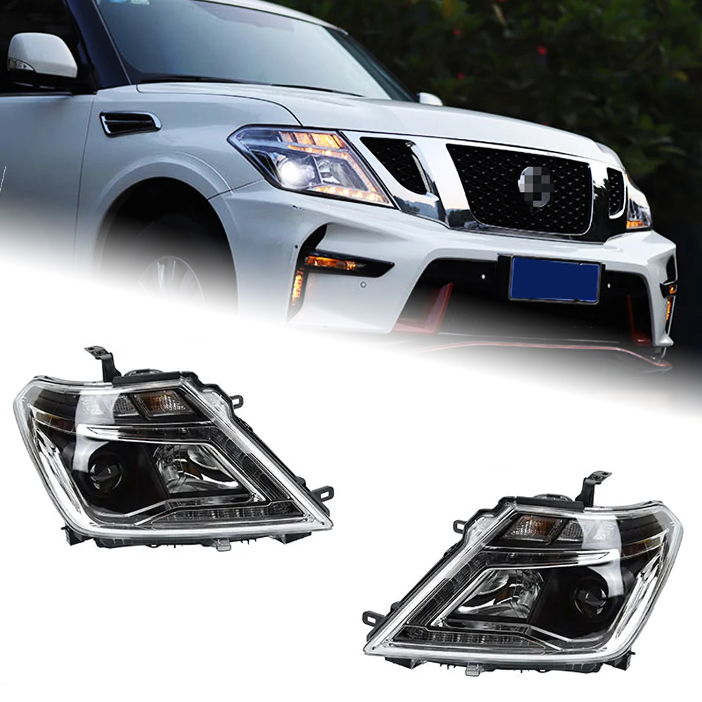 AKD Car Styling Head Lamp for Nissan Patrol Headlights 2013-2016 Tourle LED Headlight LED DRL Hid Bi Xenon Auto Accessories