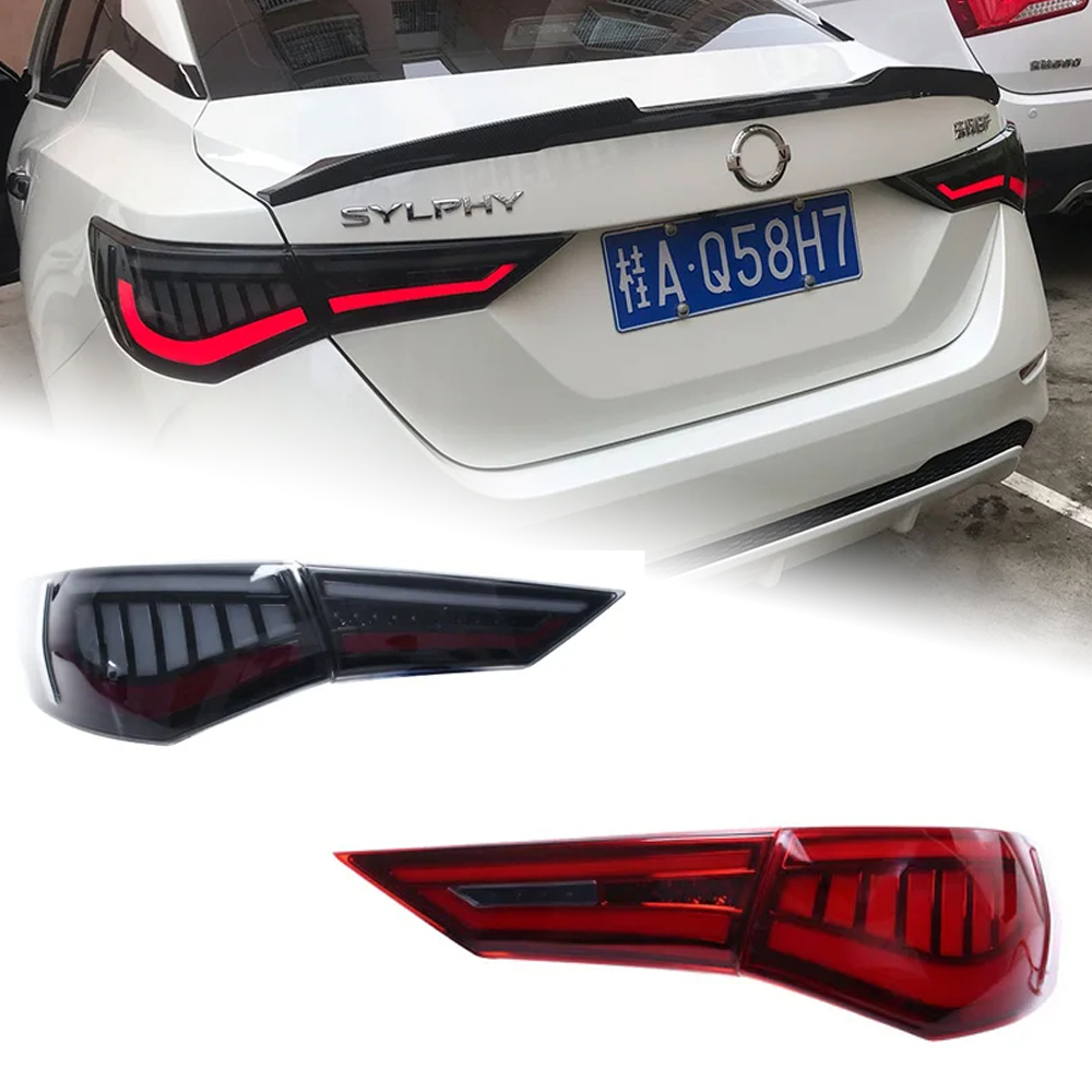 AKD Car Styling for Nissan Sylphy Tail Lights 2019-2022 New Sentra LED Tail Lamp DRL Signal Brake Reverse auto Accessories